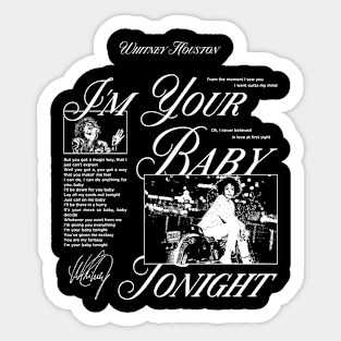 Whitney Houston Vintage I'm Your Baby Tonight Sticker